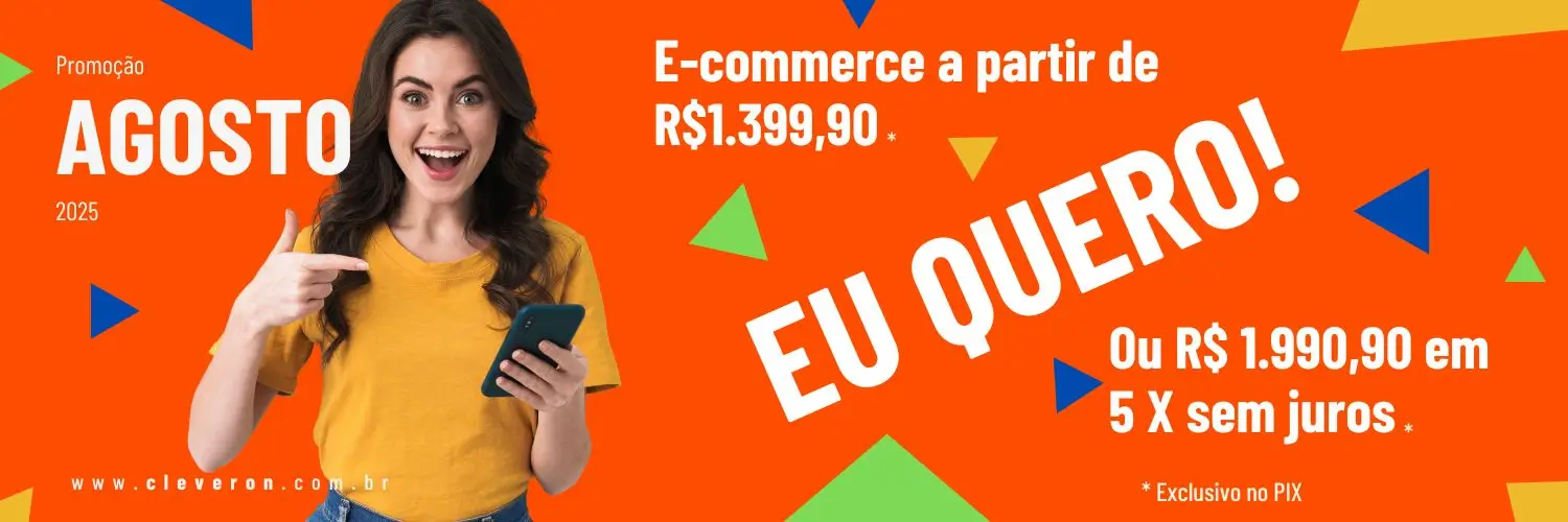 Banner da promoção de agosto de 2025 - Sites a partir de R$1.399,90 - E-commerce
